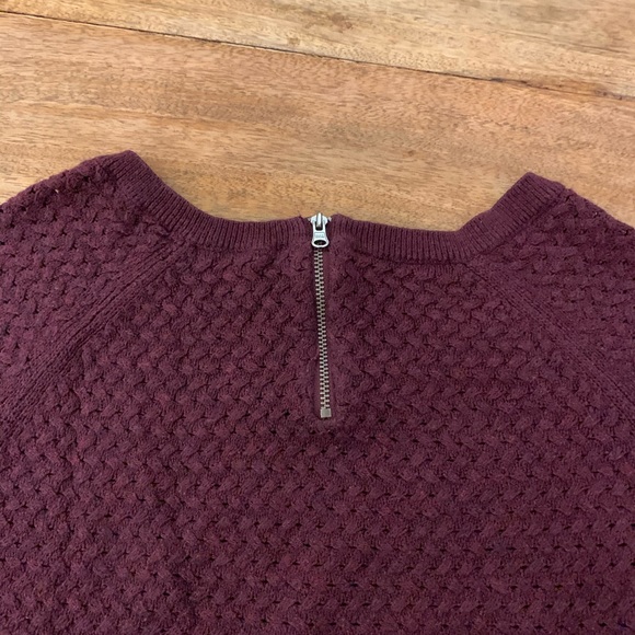 Pullover Knit Sweater - Burgundy - S - Picture 3 of 6